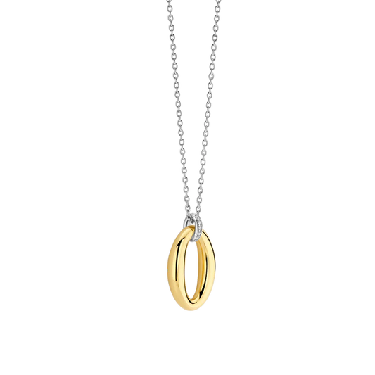 TISENTO GOLD OPEN OVAL PENDANT