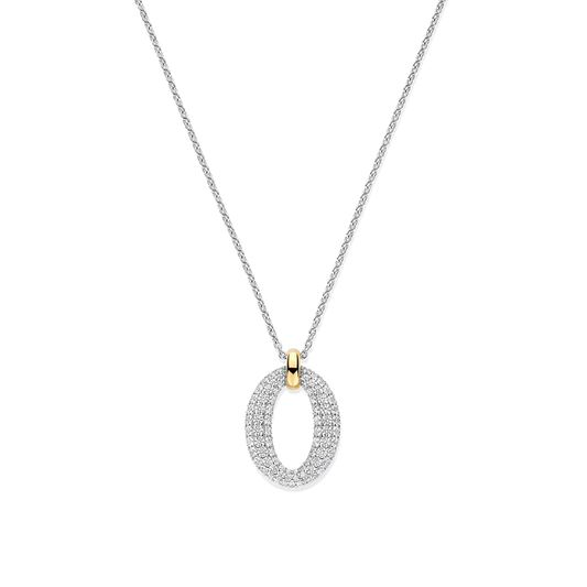 TISENTO CZ OPEN OVAL PENDANT