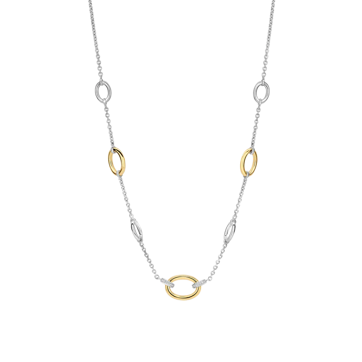TISENTO TWO-TONED CZ NECKLACE
