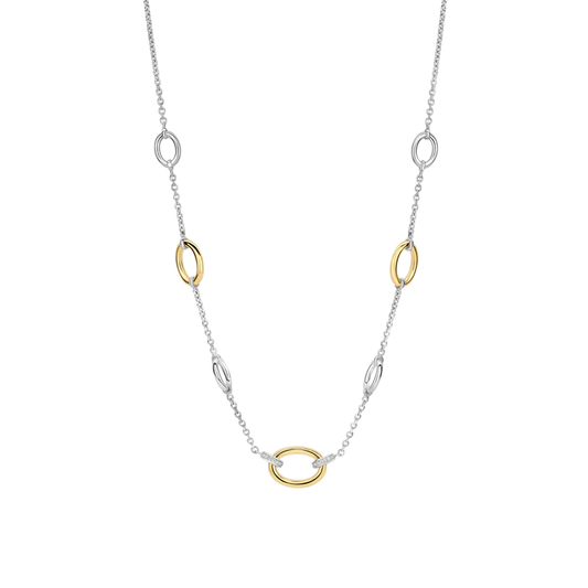 TISENTO TWO-TONED CZ NECKLACE