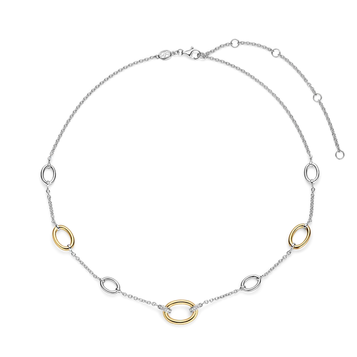 TISENTO TWO-TONED CZ NECKLACE