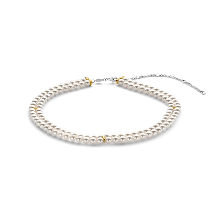 TISENTO TWO-TONED DOUBLE PEARL NECKLACE