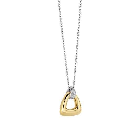 TISENTO GOLD CZ LINK NECKLACE
