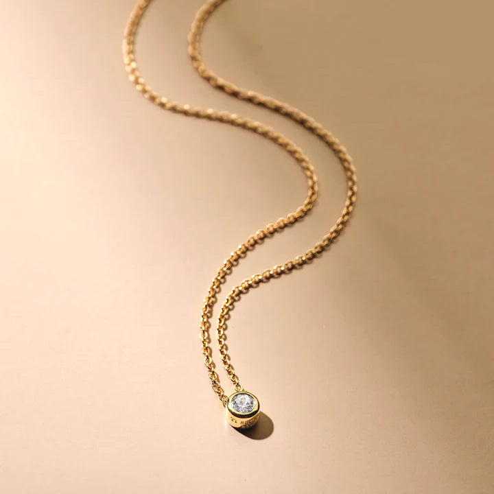 TISENTO GOLD ON SIL CZ PENDANT