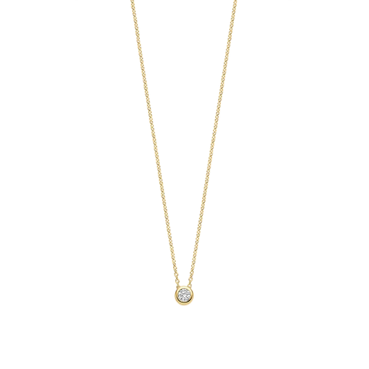 TISENTO GOLD ON SIL CZ PENDANT