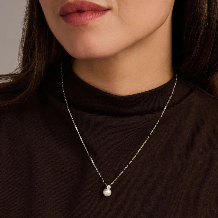 TISENTO PEARL & CZ PENDANT