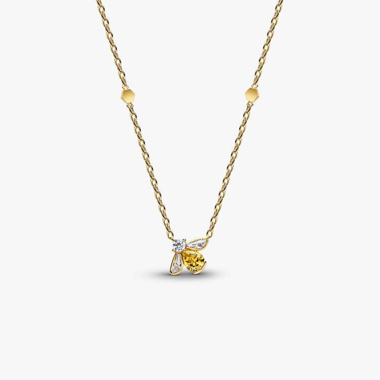 Honey Bee Pendant Pandora Necklace
