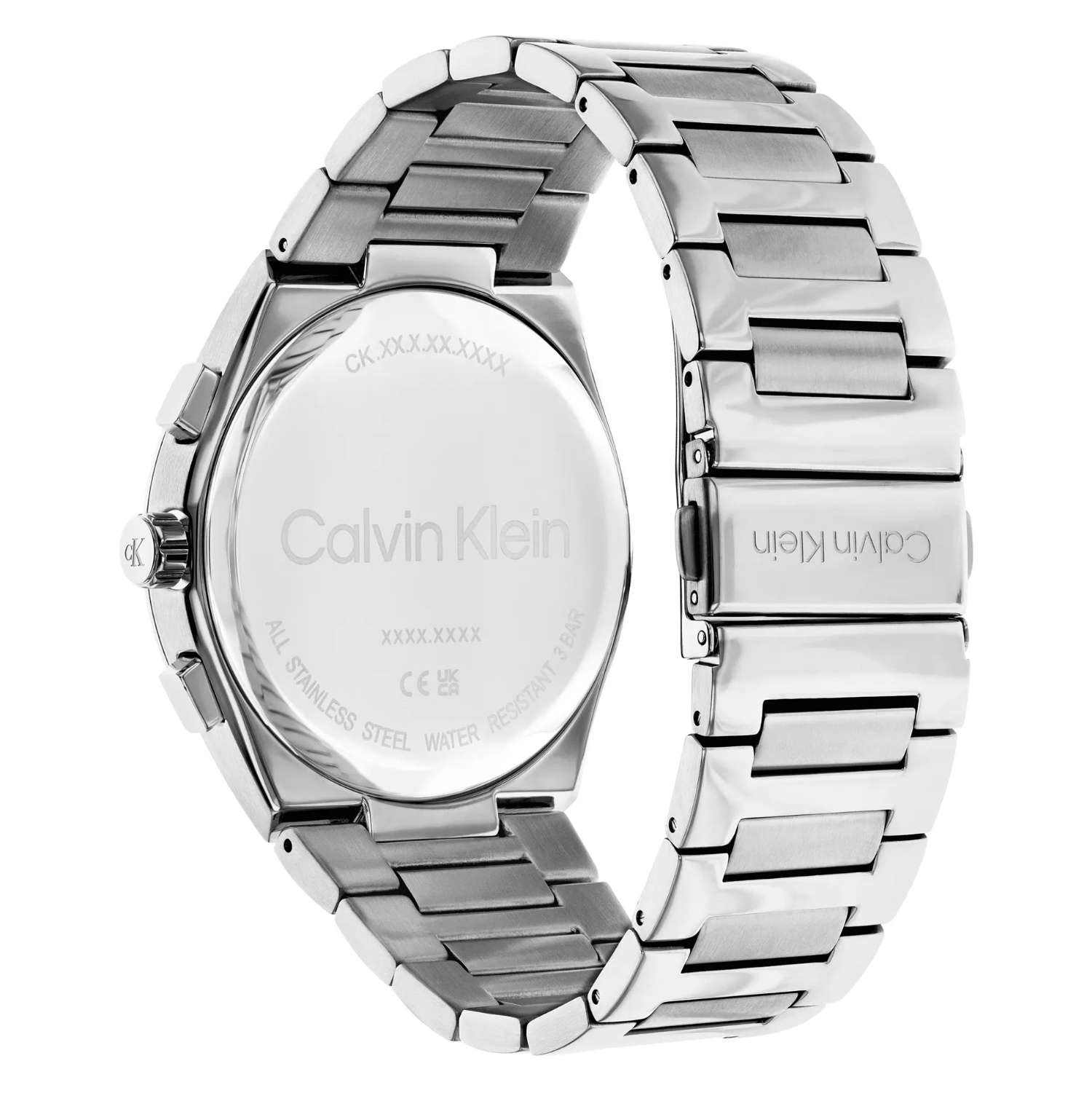 Calvin Klein Distinguish Skeleton Green Dial Gents Stainless Steel Watch