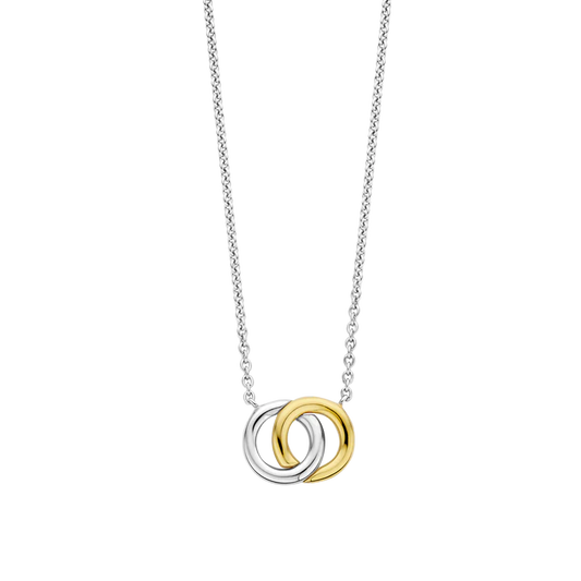 TISENTO GOLD ON SIL INTERLOCKING RINGS PENDANT