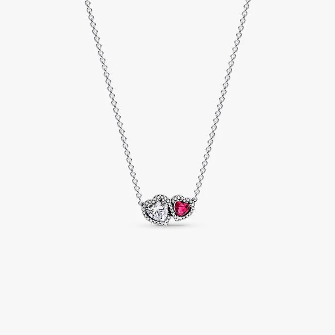 Halo Hearts Pendant Necklace
