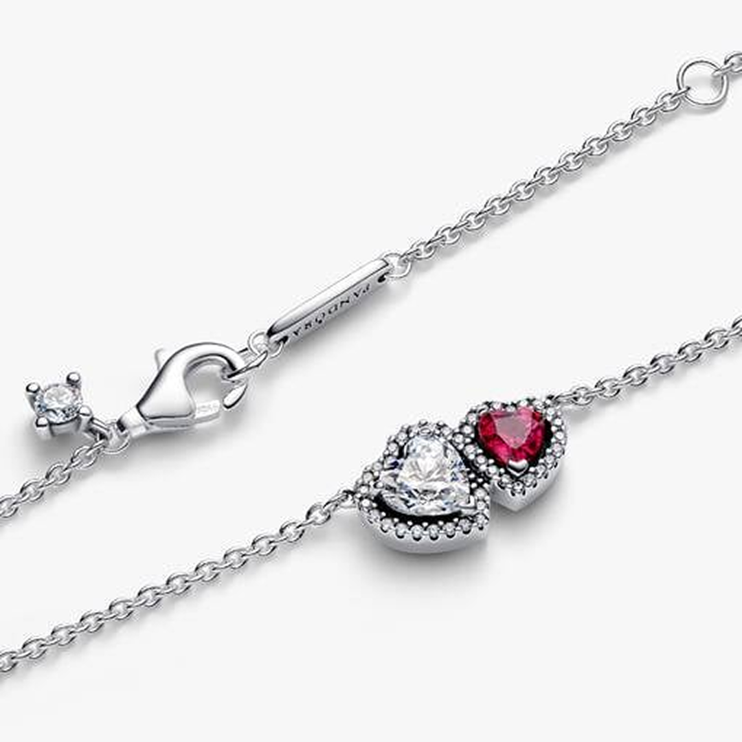 Halo Hearts Pendant Necklace