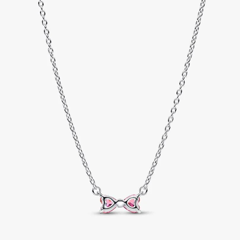 Pandora Pink Bow Pendant Necklace