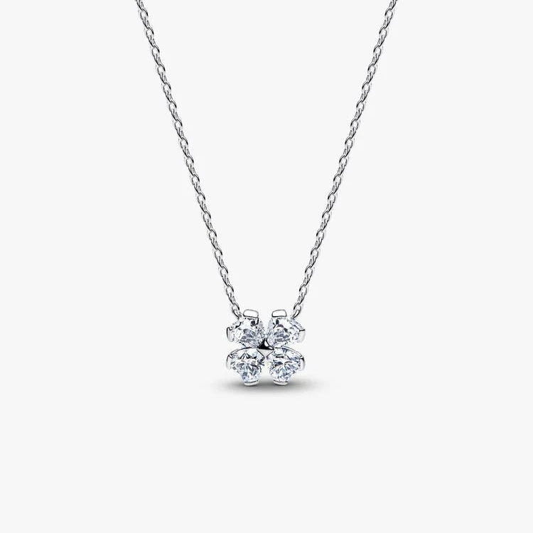 Sparkling Lucky Clover Pendant Pandora Necklace
