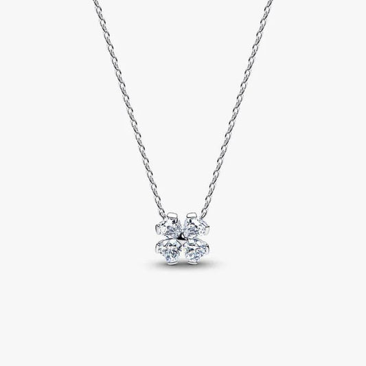 Sparkling Lucky Clover Pendant Pandora Necklace