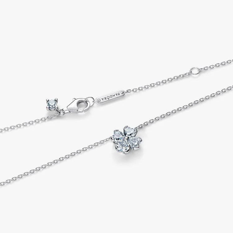 Sparkling Lucky Clover Pendant Pandora Necklace