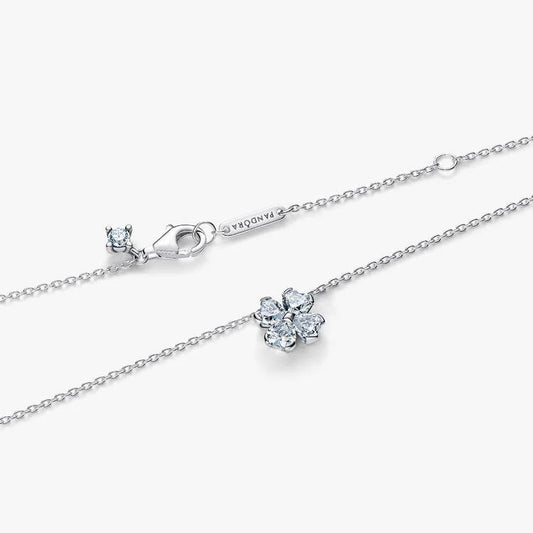 Sparkling Lucky Clover Pendant Pandora Necklace