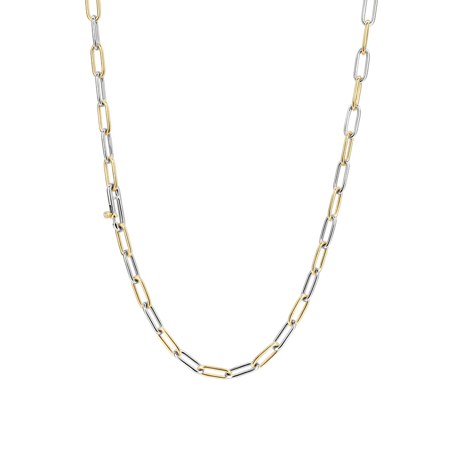 TISENTO TWO-TONED CHAIN LINK NECKLACE