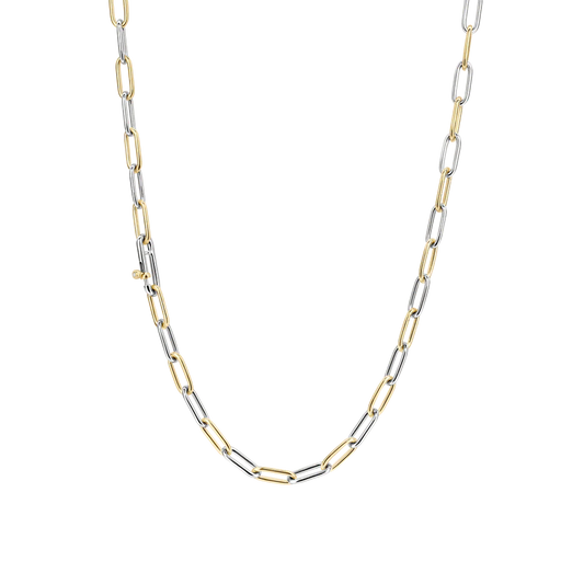 TISENTO TWO-TONED CHAIN LINK NECKLACE