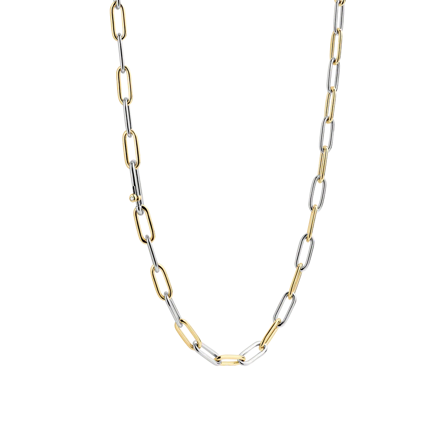 TISENTO TWO-TONED CHAIN LINK NECKLACE