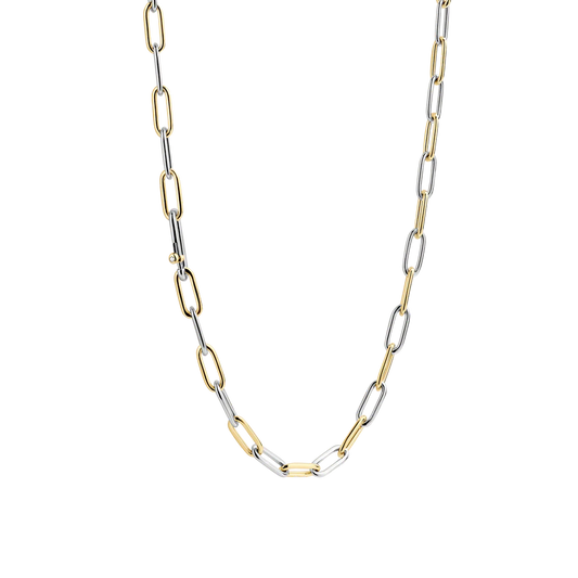 TISENTO TWO-TONED CHAIN LINK NECKLACE