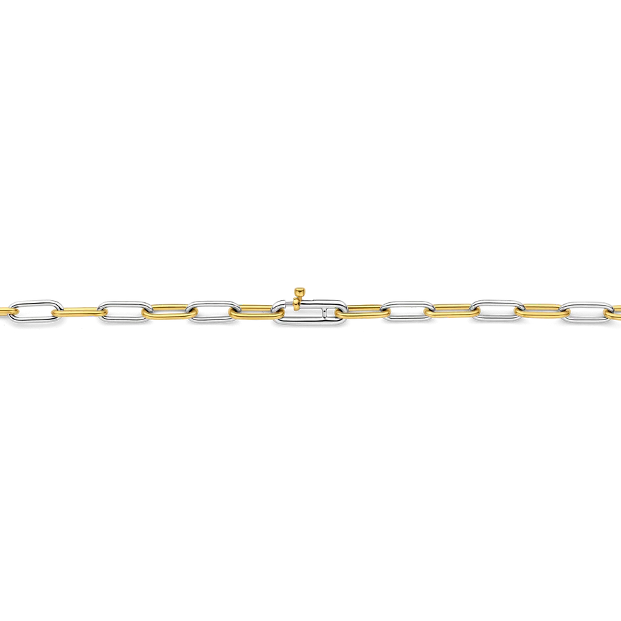TISENTO TWO-TONED CHAIN LINK NECKLACE