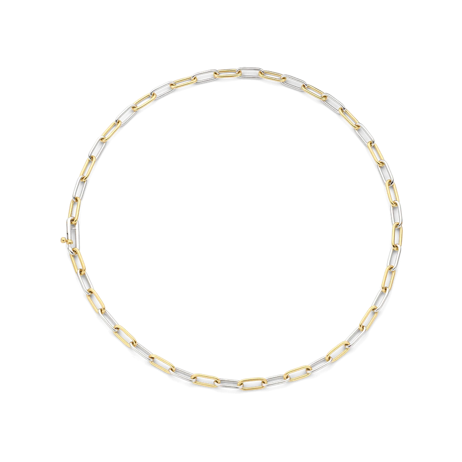TISENTO TWO-TONED CHAIN LINK NECKLACE