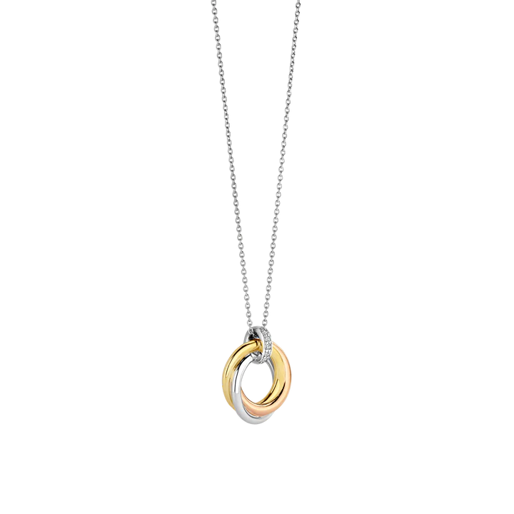 TISENTO TRI-COLOUR CIRCLE PENDANT