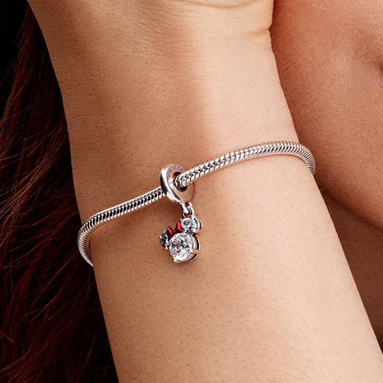Disney Minnie Mouse Silhouette Dangle Pandora Charm