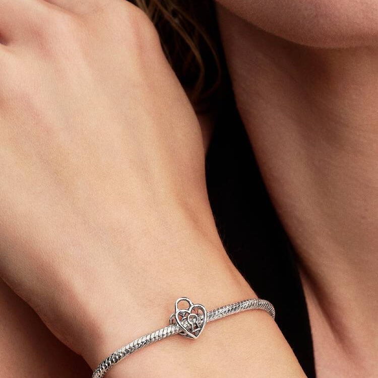 Heart Padlock Charm