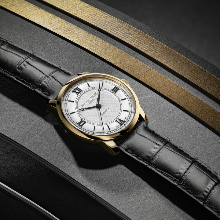 Frederique Constant Première Automatic Gents Black Leather Watch
