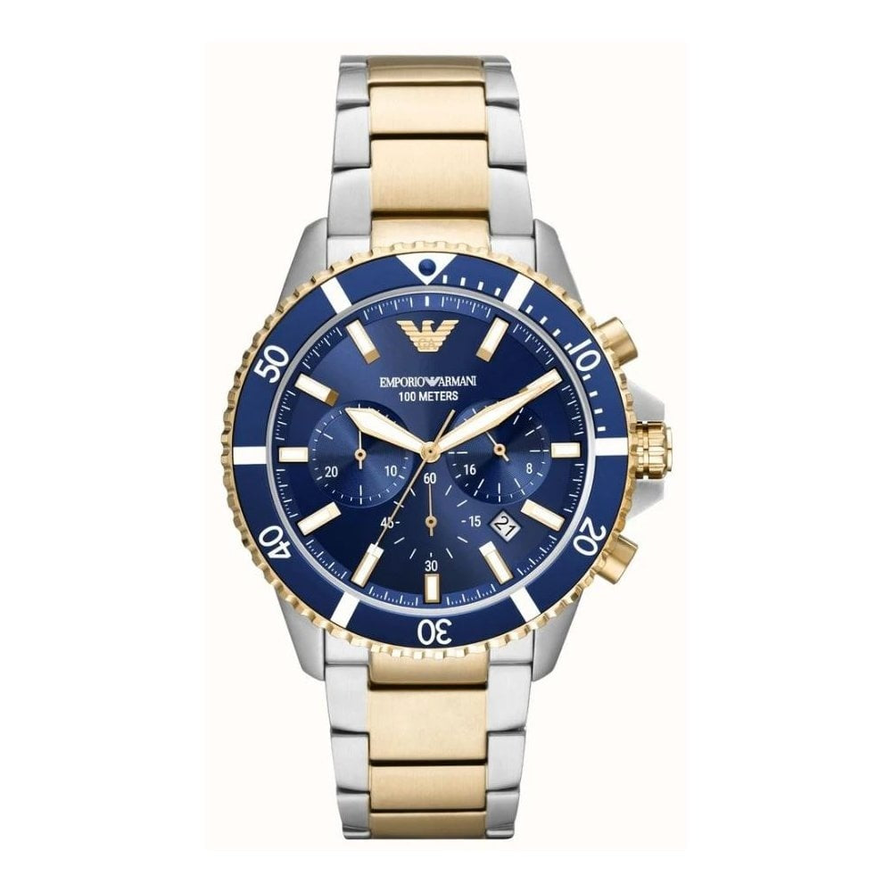 43mm, Blue Dial, Gents Two-Tone Stainless Steel Watch