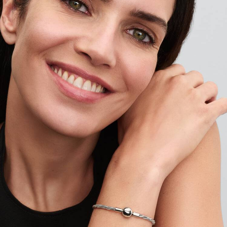 Round Pandora Clasp Twisted Snake Pandora Chain