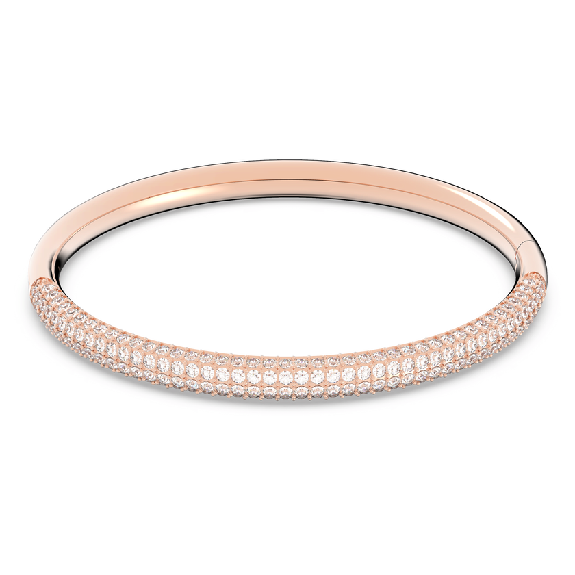 Swarovski Stone Mini Bangle White, Rose Gold Plated