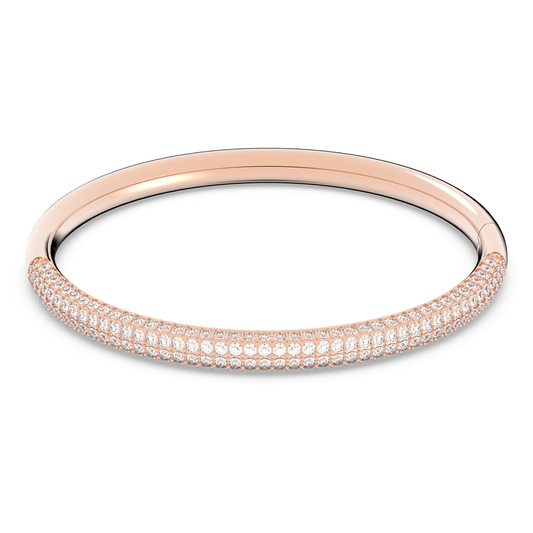 Swarovski Stone Mini Bangle White, Rose Gold Plated