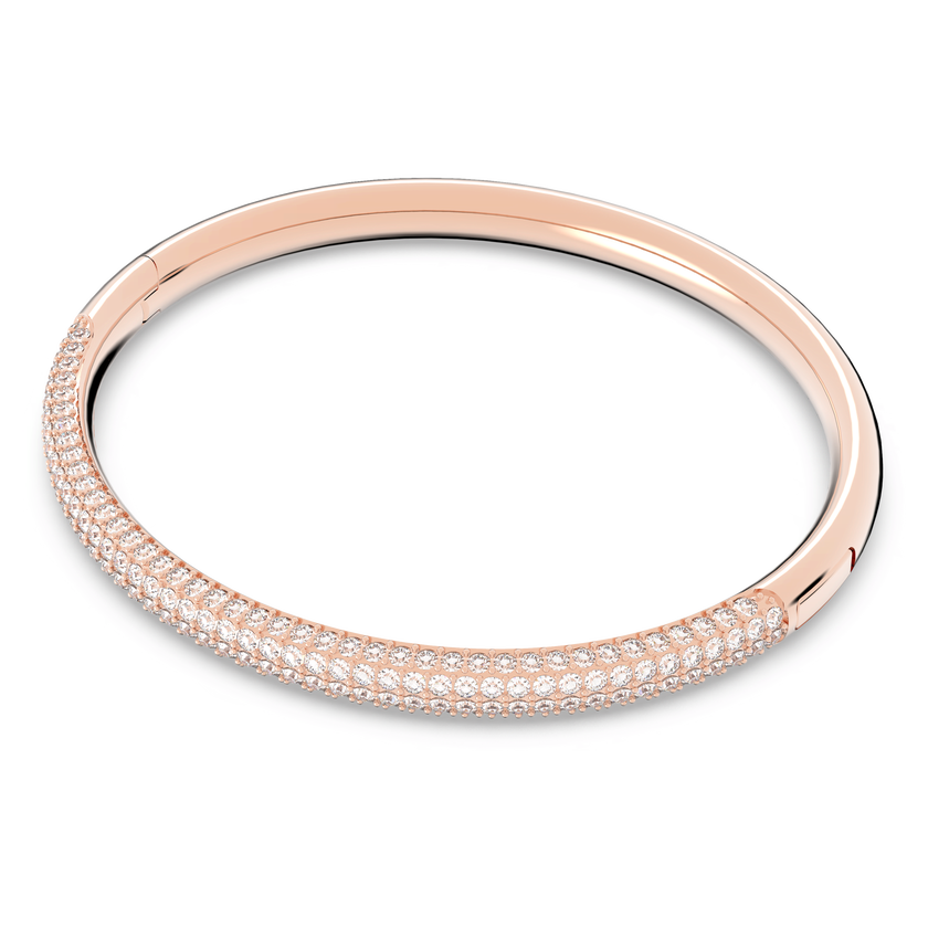 Swarovski Stone Mini Bangle White, Rose Gold Plated