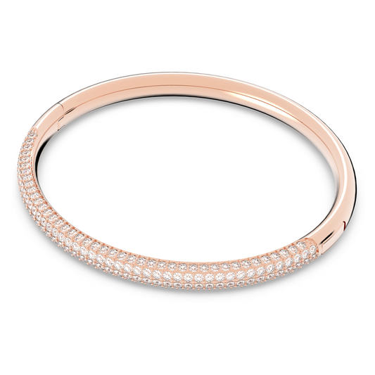 Swarovski Stone Mini Bangle White, Rose Gold Plated