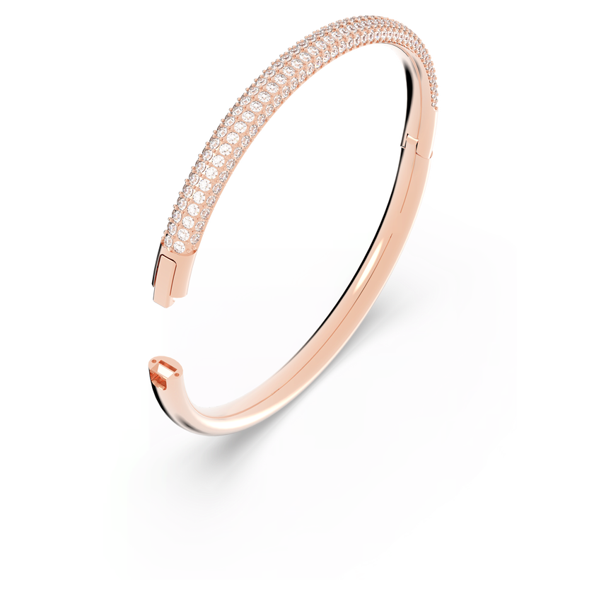 Swarovski Stone Mini Bangle White, Rose Gold Plated