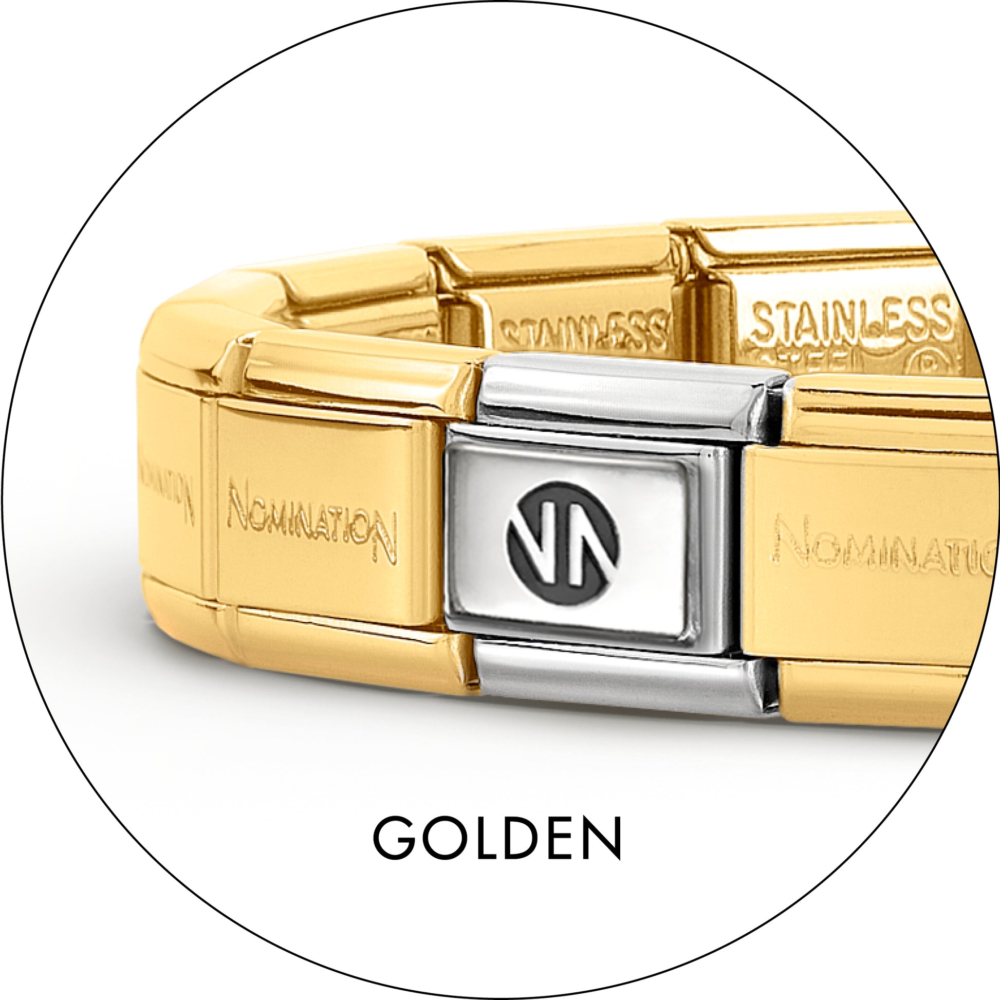 Composable Classic Gold Stainless Steel Base Nomination Bracelet