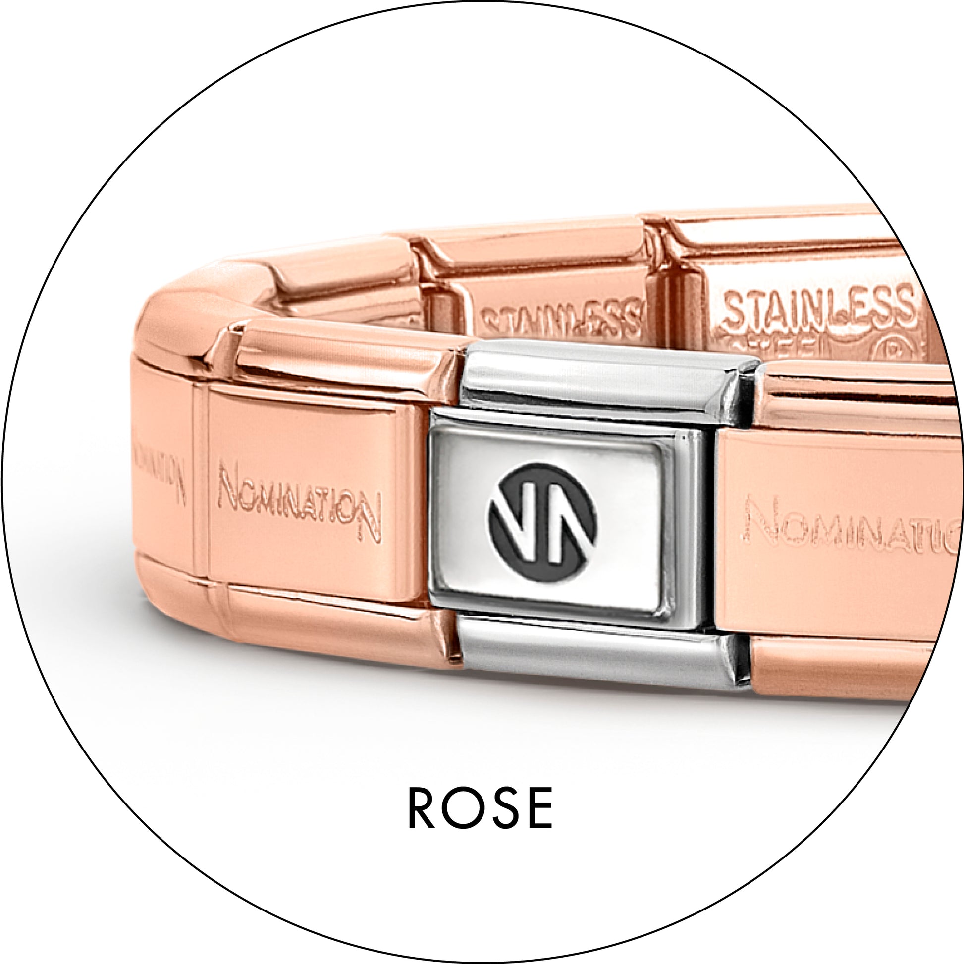 Composable Classic Rosegold Stainless Steel Base Nomination Bracelet