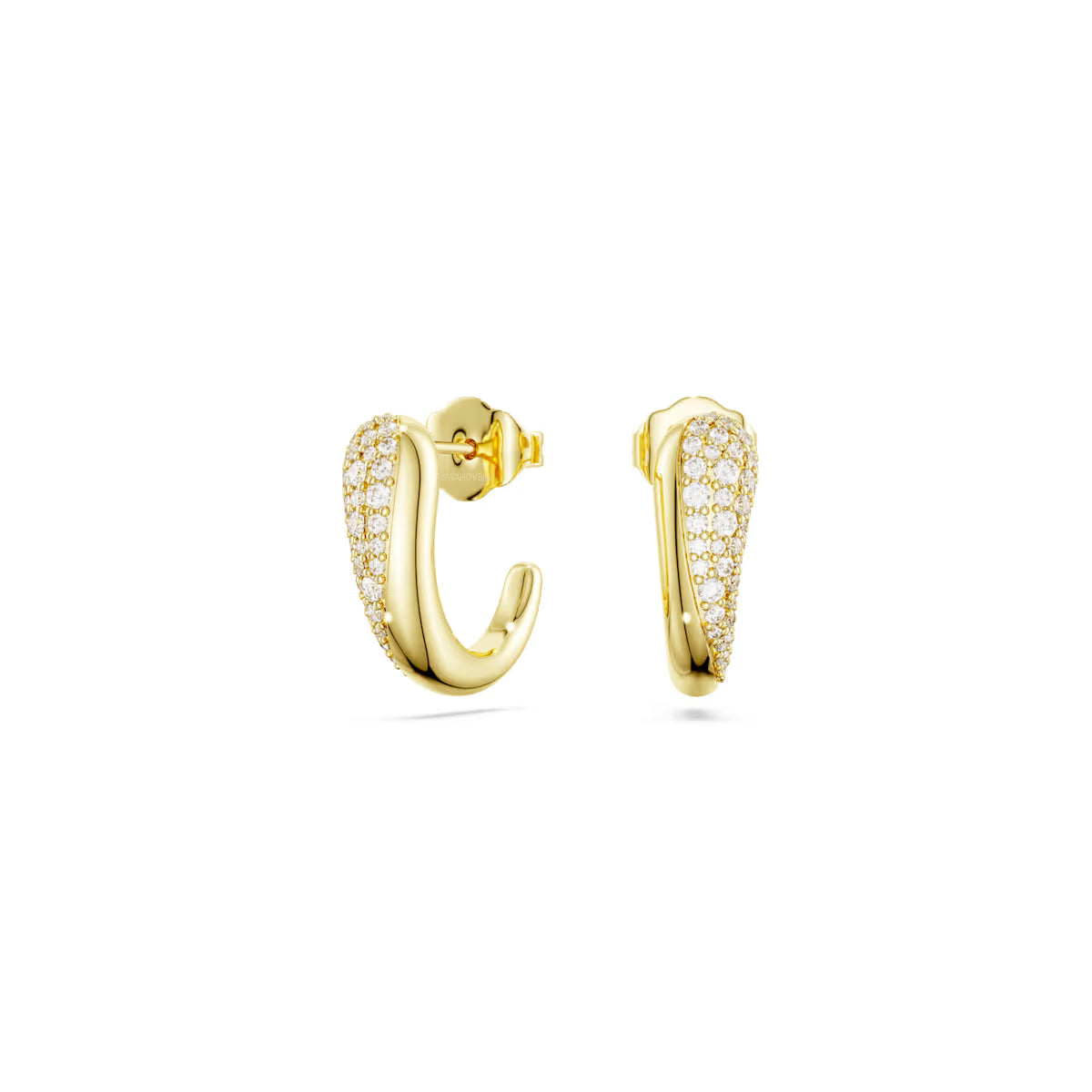 Classica Gold Swarovski Hoop Earrings