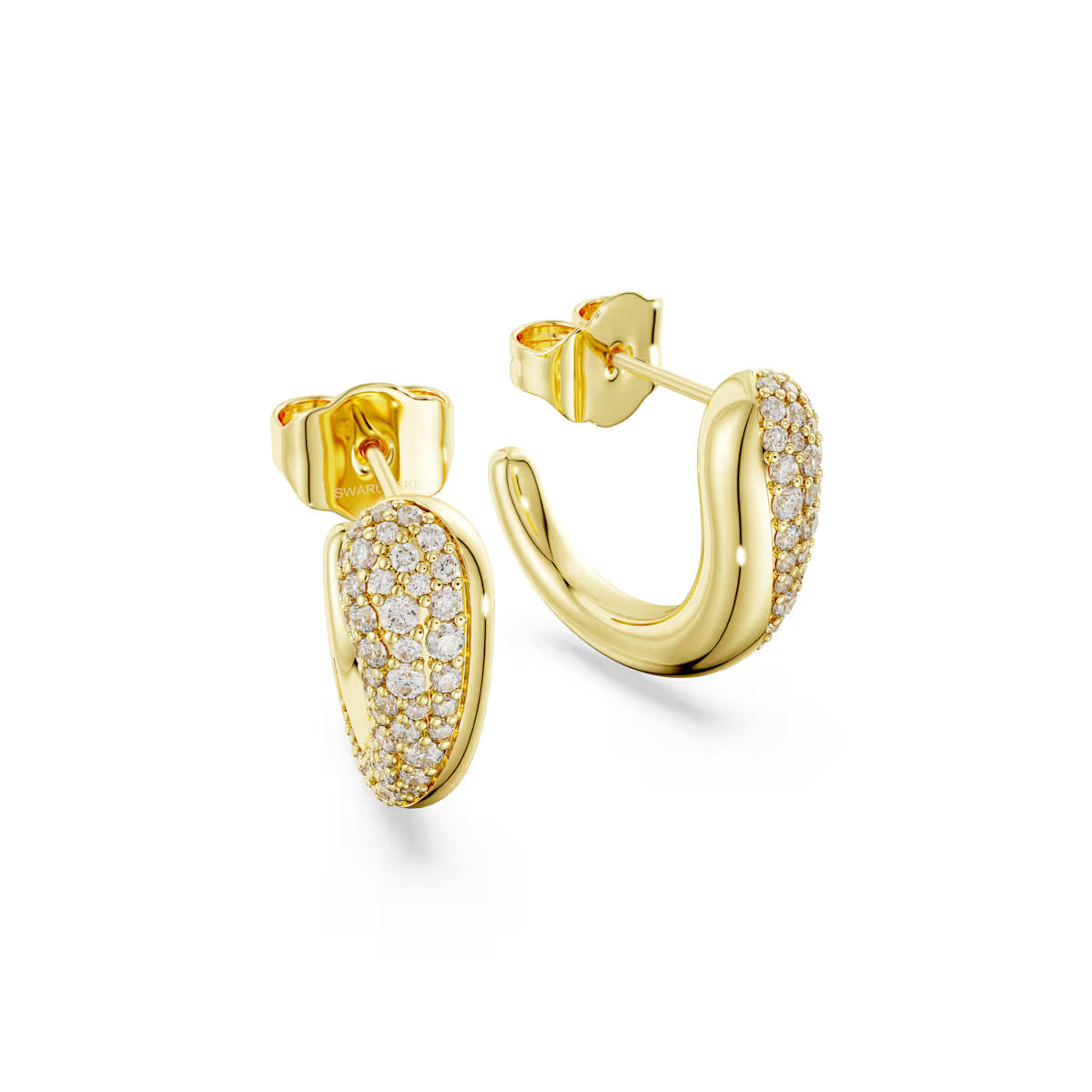Classica Gold Swarovski Hoop Earrings