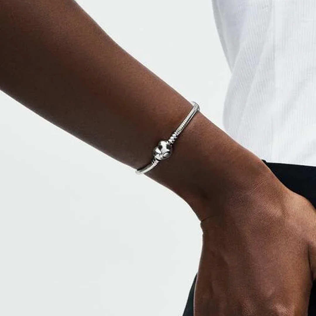 Pandora Moments Heart Clasp Snake Chain Bracelet