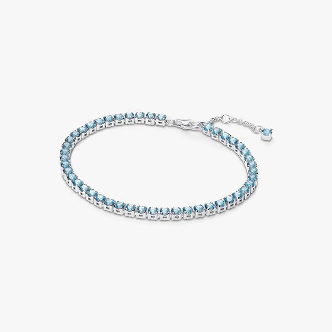 Sparkling Light Blue Tennis Bracelet