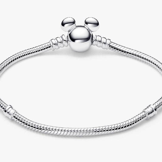 Disney Mickey Mouse Clasp Moments Snake Chain Pandora Bracelet