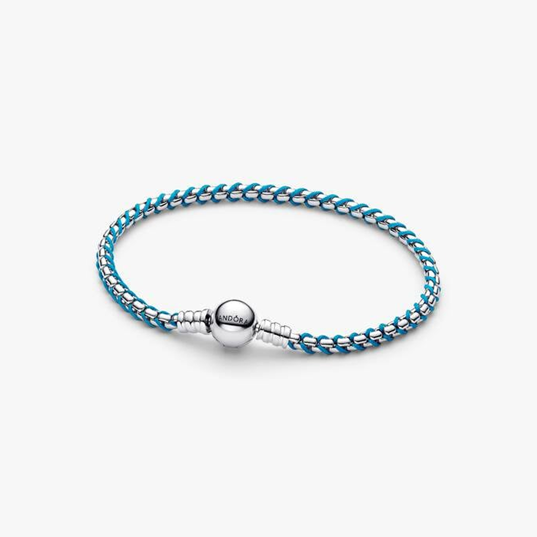 Blue Cord Snake Chain Bracelet