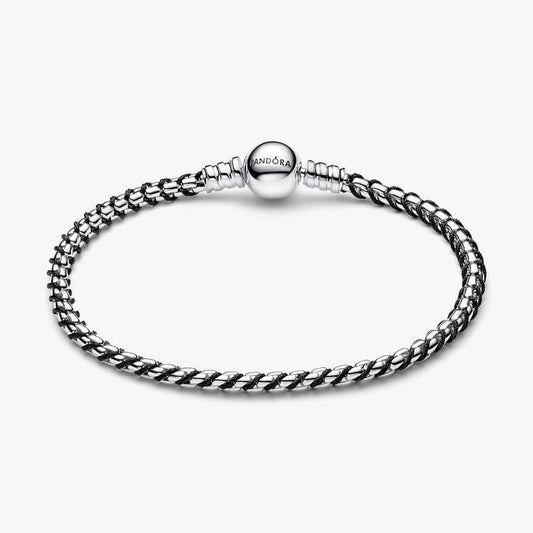 Black Cord Box Chain Pandora Bracelet