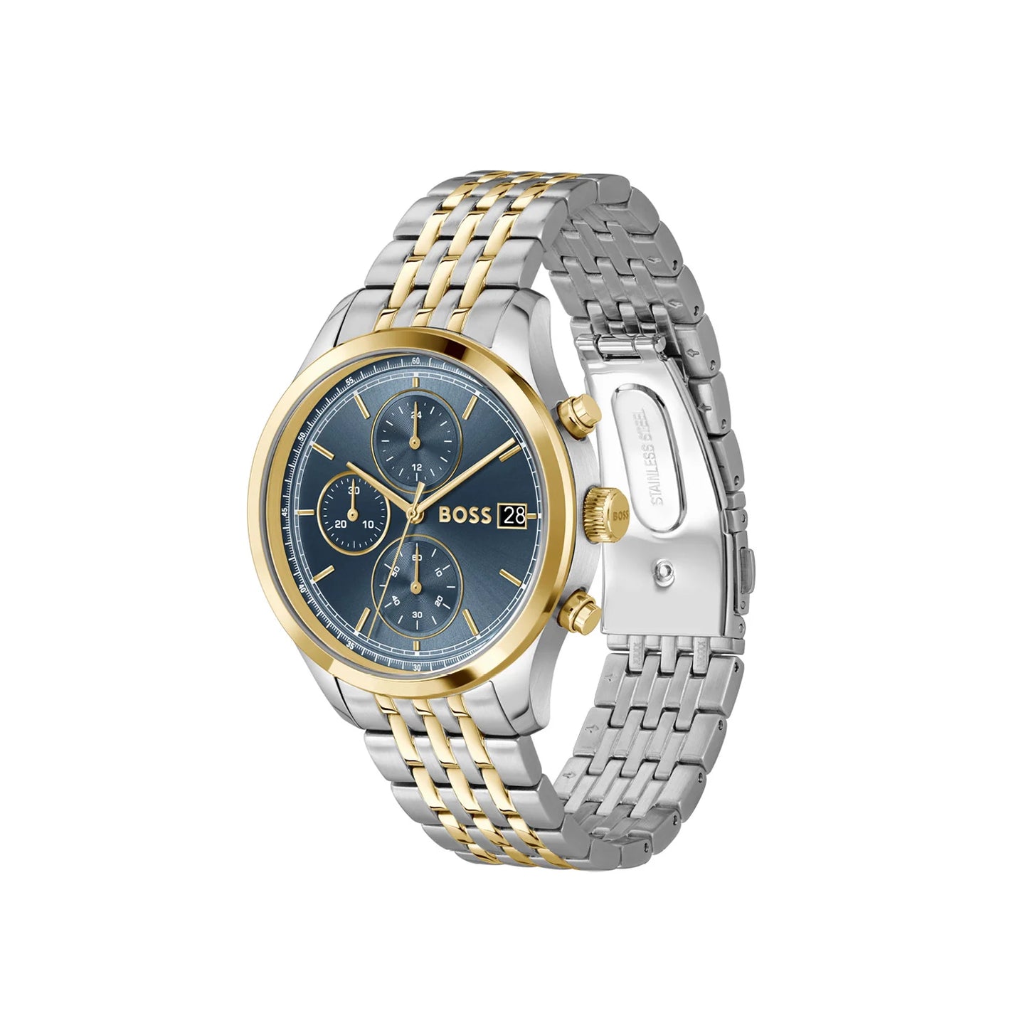 BOSS STRATUS BLUE CHRONO GENTS TWO-TONED WATCH