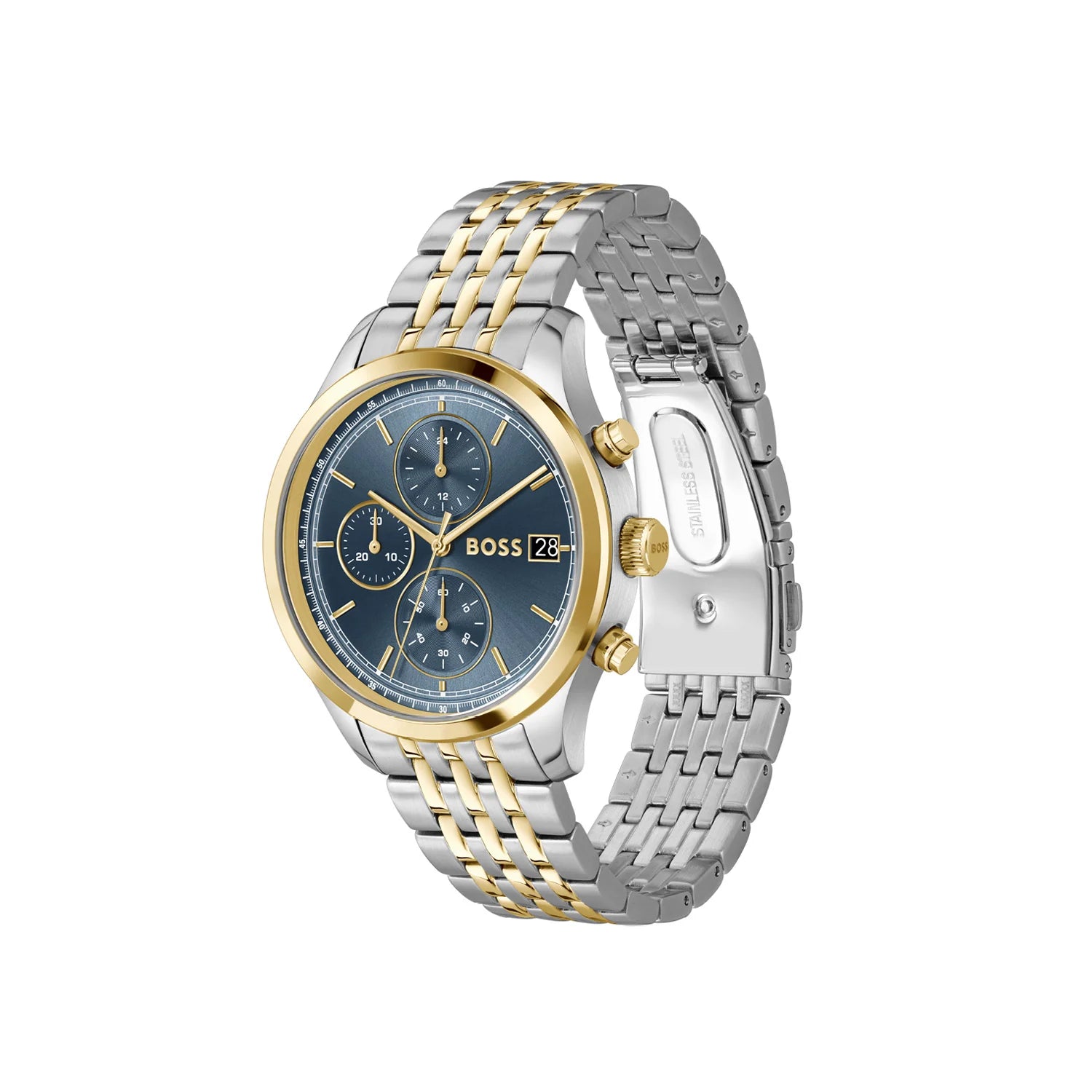 BOSS STRATUS BLUE CHRONO GENTS TWO-TONED WATCH