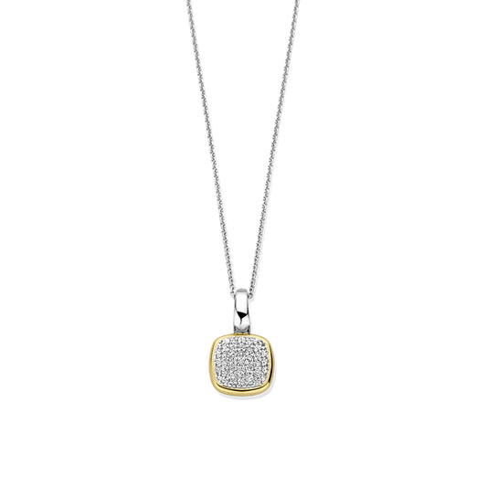 TISENTO TWO-TONED CZ PENDANT