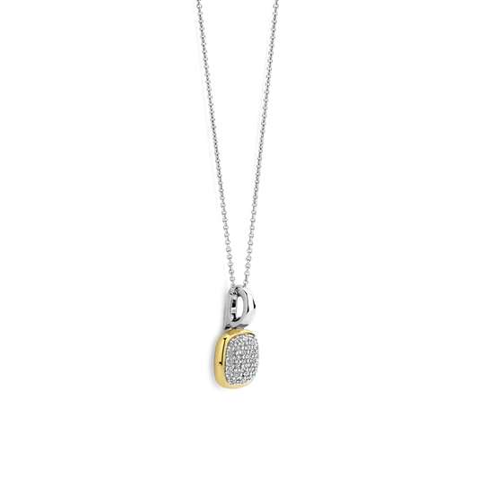 TISENTO TWO-TONED CZ PENDANT